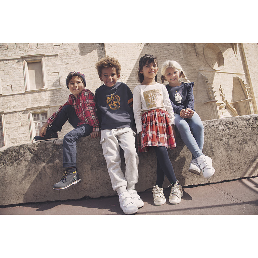 Bonnet en tricot à badge brodé Harry Potter 