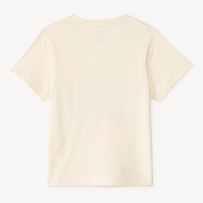 T-shirt manches courtes uni print fantaisie pour garçon 