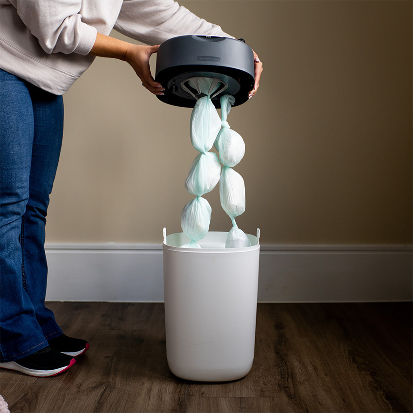 Poubelle à couches + 4 recharges - Twist & Click - Blanc/Gris (Tommee Tippee) - Image 2