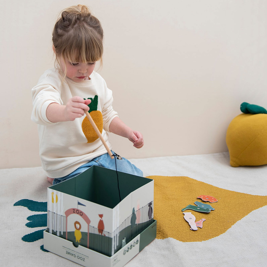 Jeu de zoo éducatif avec animaux à repêcher  