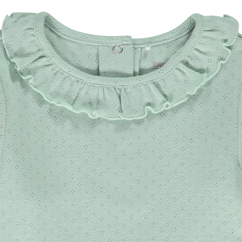 T-shirt manches longues en maille pointelle pour bébé fille 