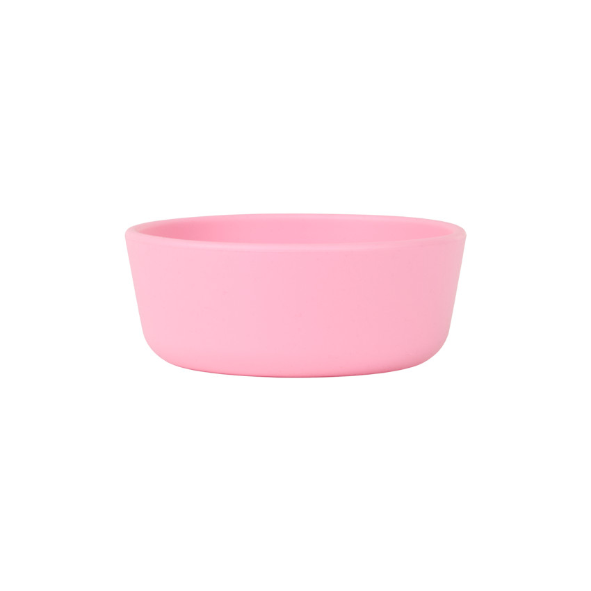 Bol en silicone avec motif fleur au fond et bords arrondis 