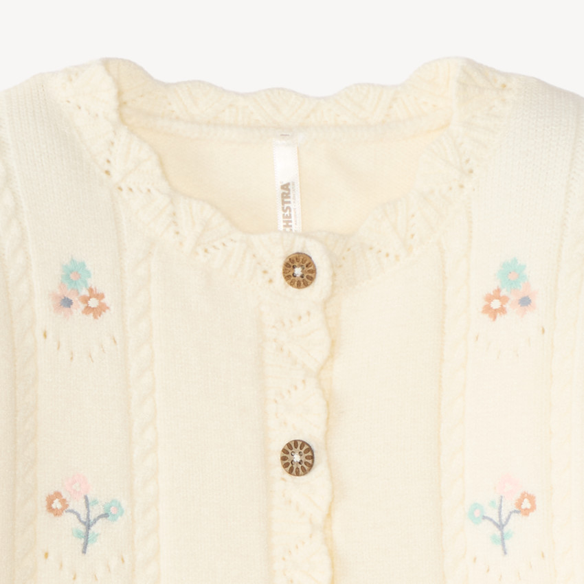 Gilet tricot bébé fille fantaisie 