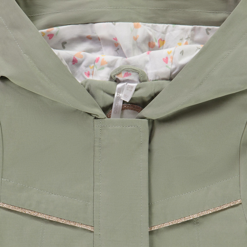 Coupe-vent avec doublure imprimée fleurs pour bébé fille 