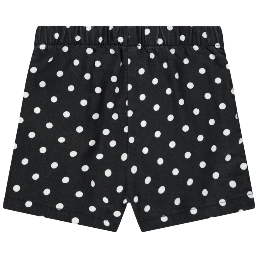 Short à pois et volants pour bébé fille 