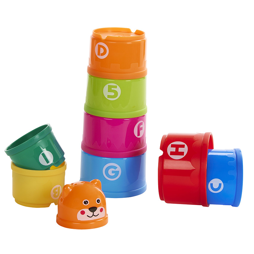 Lot de 9 tasses à empiler 