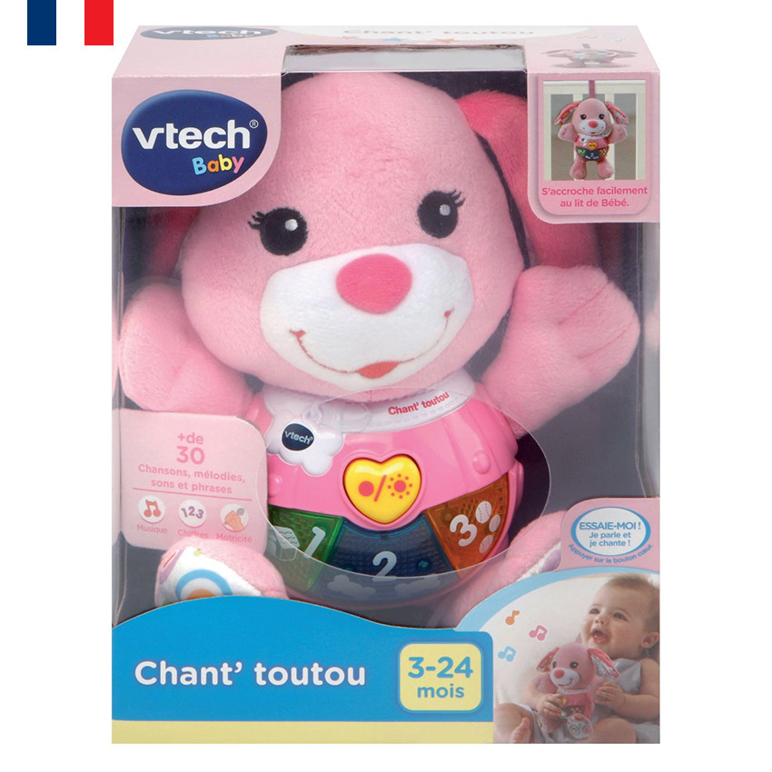 Peluche Chant'toutou Rose 