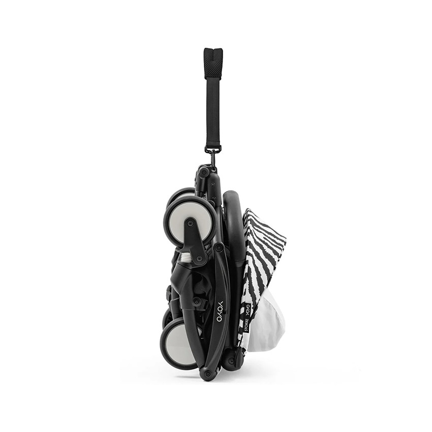 Poussette Stokke® YOYO³ à partir de 6 mois - cadre noir/zèbre 