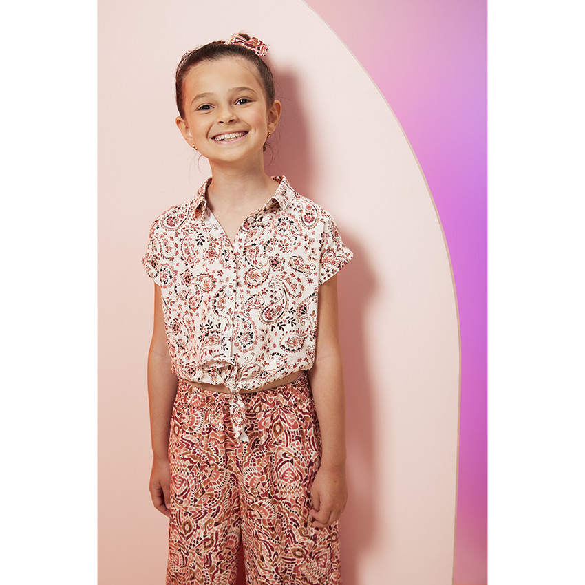 Pantalon fluide imprime boheme pour fille