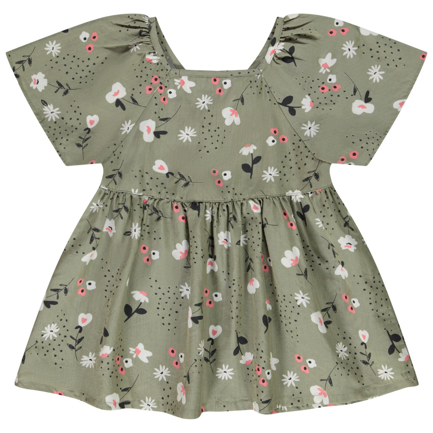 Tunique manches courtes en lyocell imprimé floral pour fille 