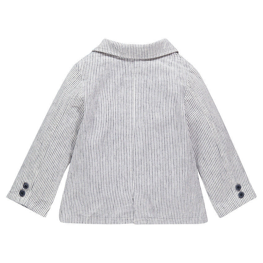 Veste en lin et coton rayée 