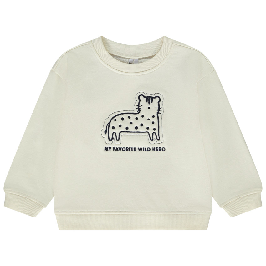 Sweat Garçon Jero Blanc en coton