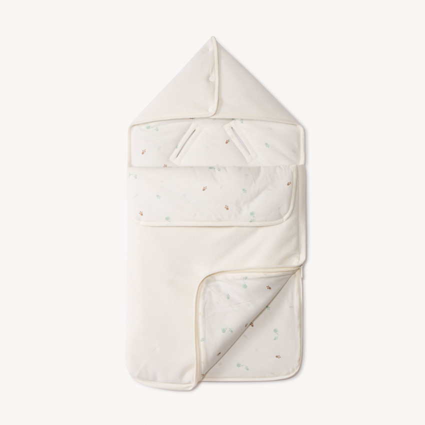 Nid d'ange en velours à doublure imprimée pour bébé 