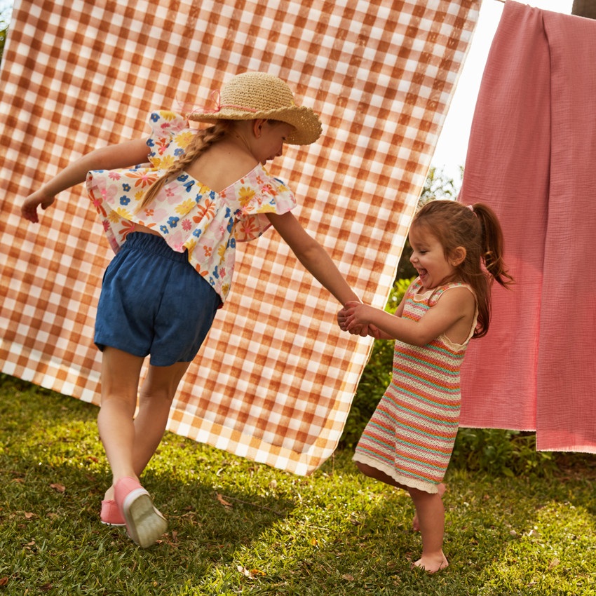 Short texturé uni pour fille 