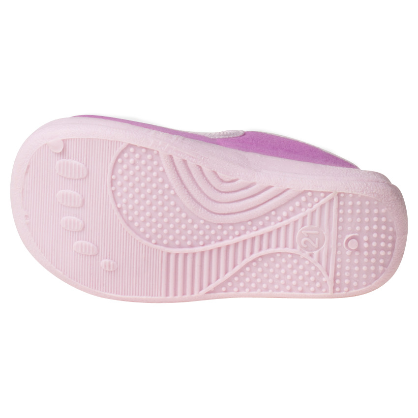 Chaussons forme babies avec scratch et patch fillette 