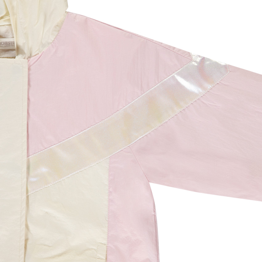 Coupe-vent en toile froissée effet color block pour fille 