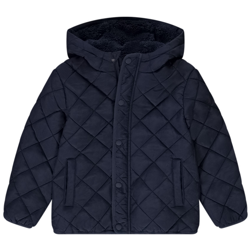 Veste à capuche effet matelassé doublure sherpa mixte 