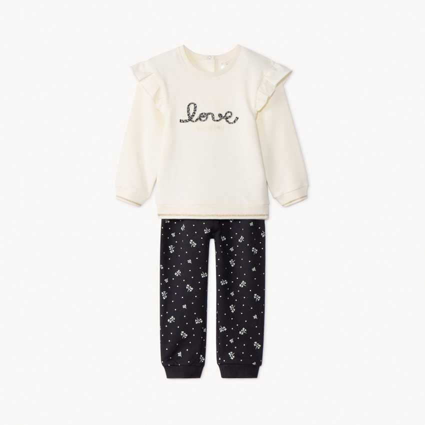 Ensemble jogging imprimé fleurs pour bébé fille