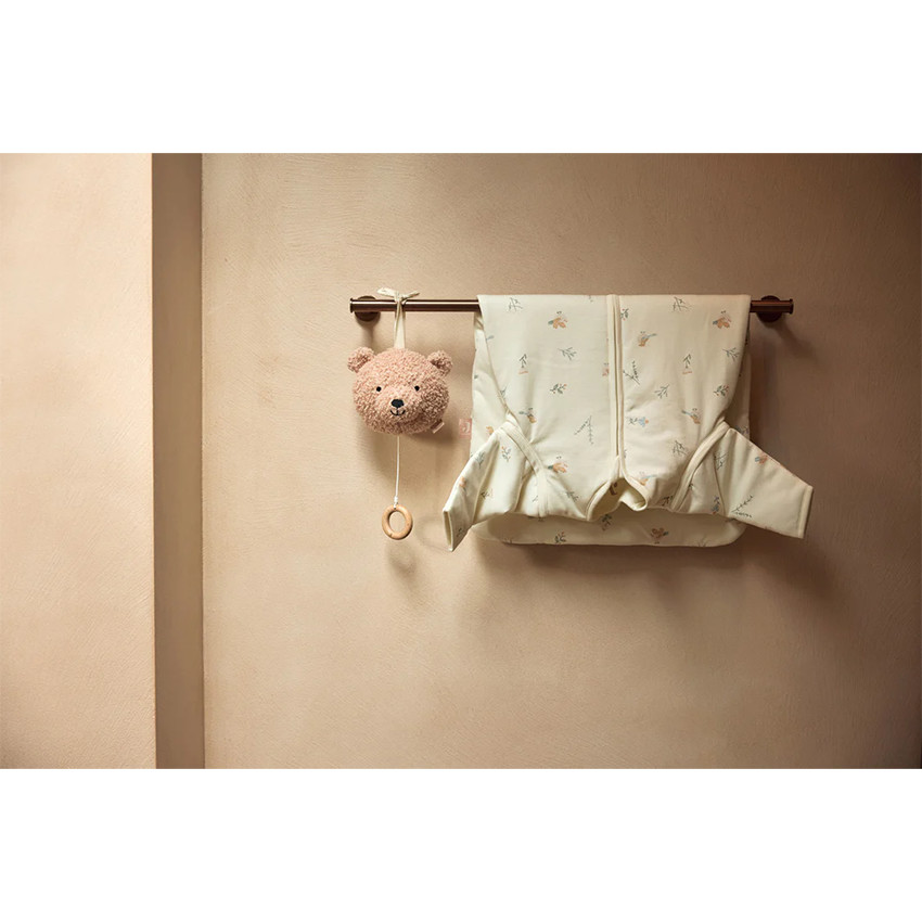 Peluche musicale en bouclettes Teddy Bear wild rose 