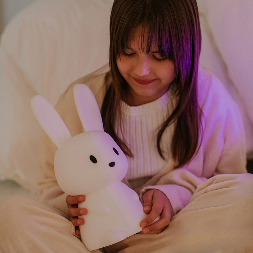 Veilleuse LED Lapin Blanc – Grand 134 X 140 X 299mm - Blanc (mary's) - Image 4