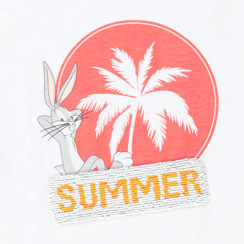 Ensemble de plage t-shirt + short print Bugs bunny Looney Tunes pour garçon 
