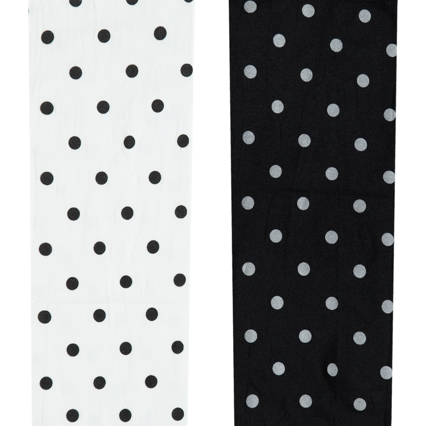 Lot de 2 collants fins à pois all-over 