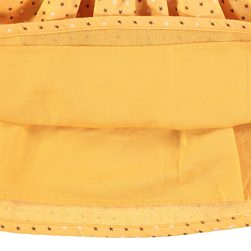 Tunique manches longues moutarde avec pois imprimés all-over 