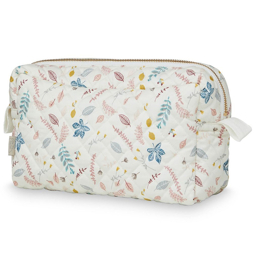 Trousse de toilette en coton - Pressed Leaves Rose 