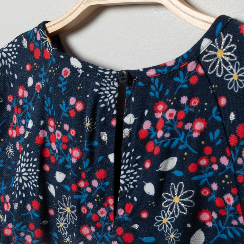 Robe manches courtes à imprimé floral pour enfant fille 