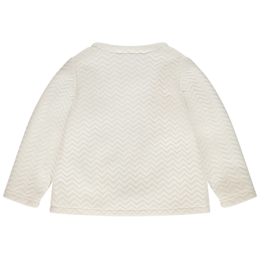 Veste en molleton matelassé zigzag pour bébé fille 