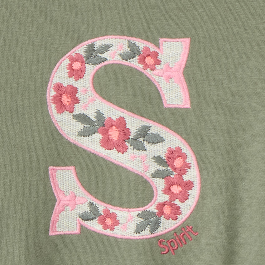 Sweat molleton oversize brodé pour fille 