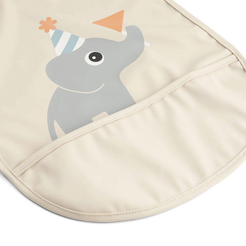 Bavoir imperméable avec velcro Celebration Sable 