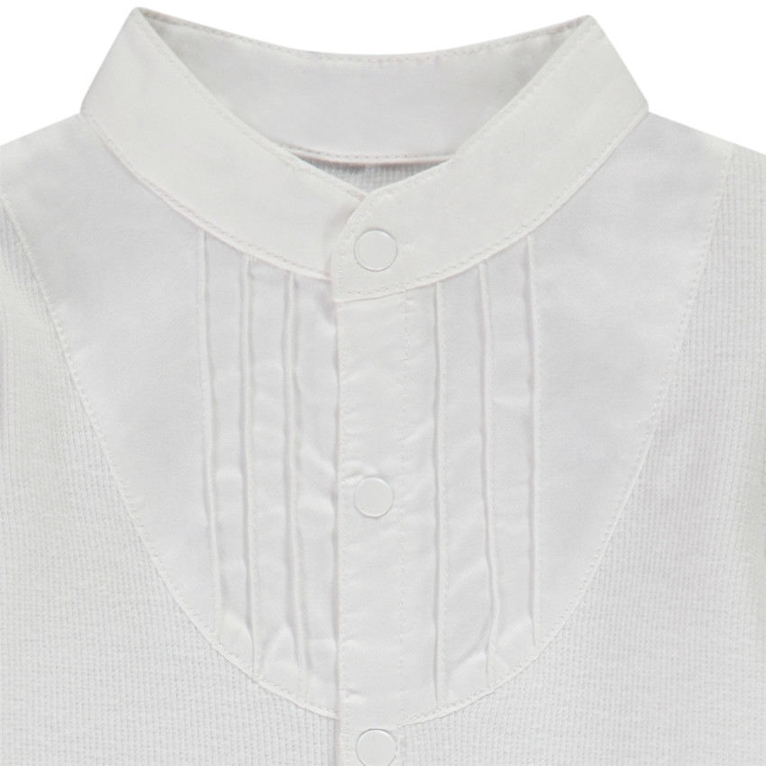 Dors-bien avec plastron et col mao pour bébé garçon 