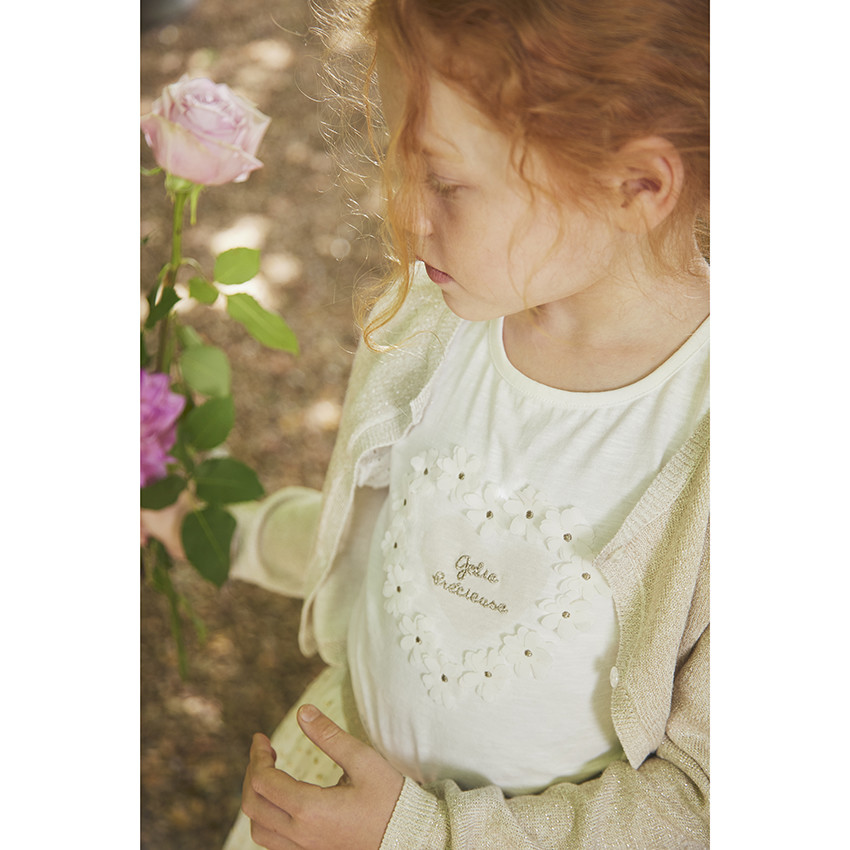 Gilet tricoté sans manches pour bébé fille, pull à fleurs pour enfant en  bas âge, mode