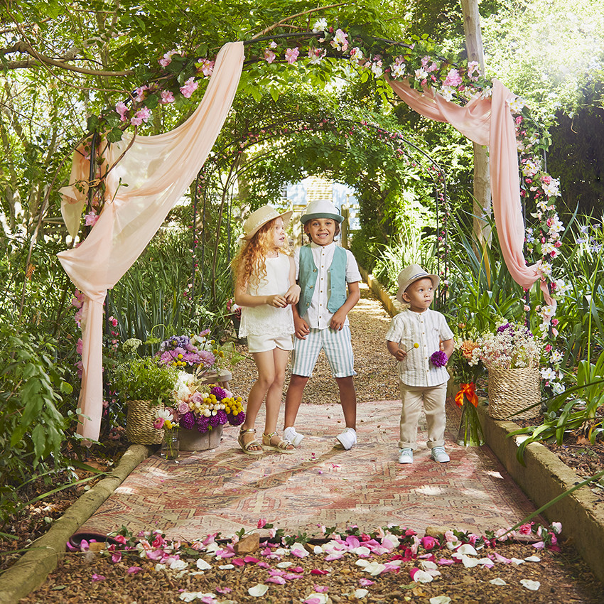 Borsalino bicolore à galon rayé pour garçon 