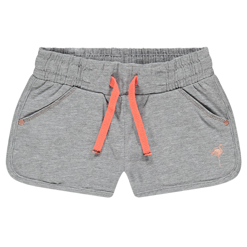 Short en jersey avec flamant rose printé 