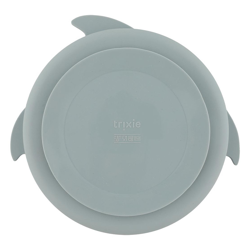 Asssiette avec ventouse et compartiments silicone Mr Shark 