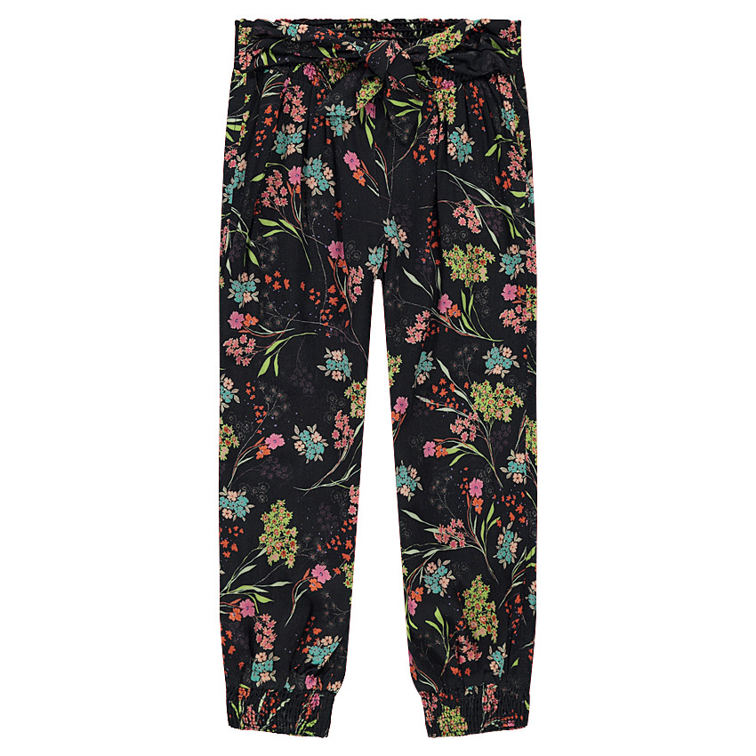 Pantalon fluide à fleurs all-over 