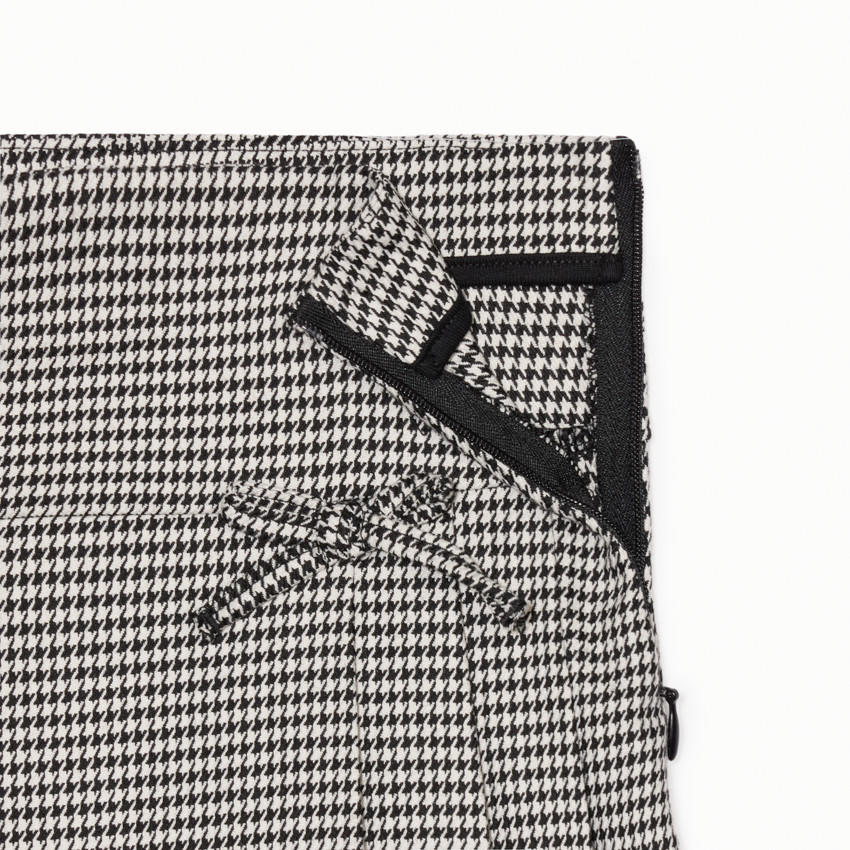 Jupe courte en pied de poule pour fille  