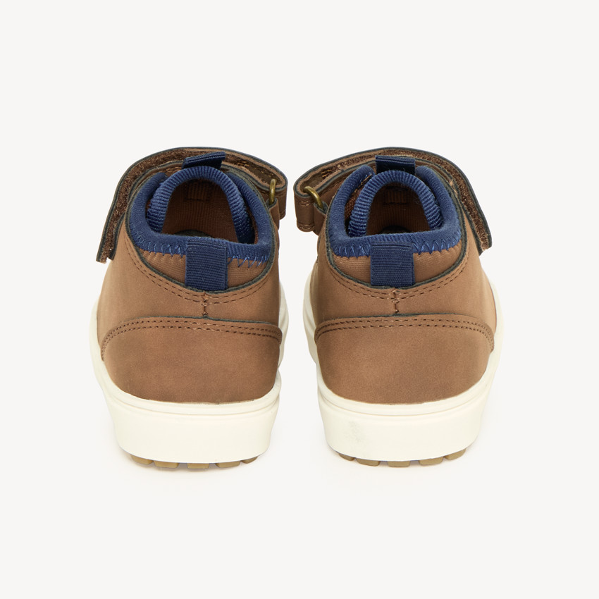 Bottines bébé garçon à lacets élastiques et velcro 