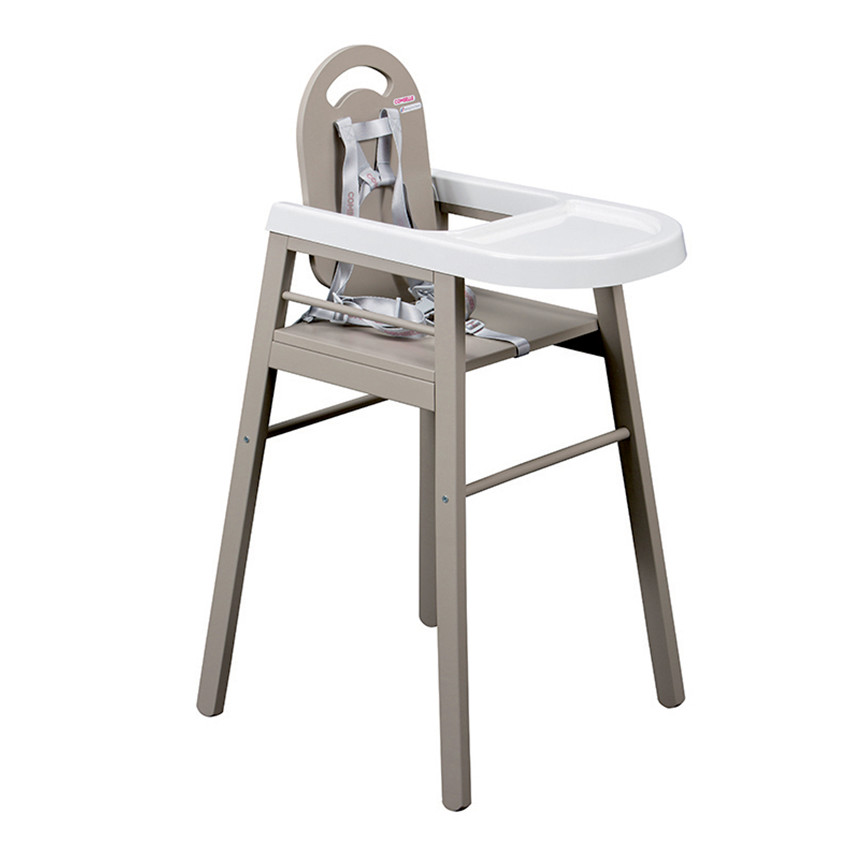 Chaise haute fixe Lili - Gris Clair 