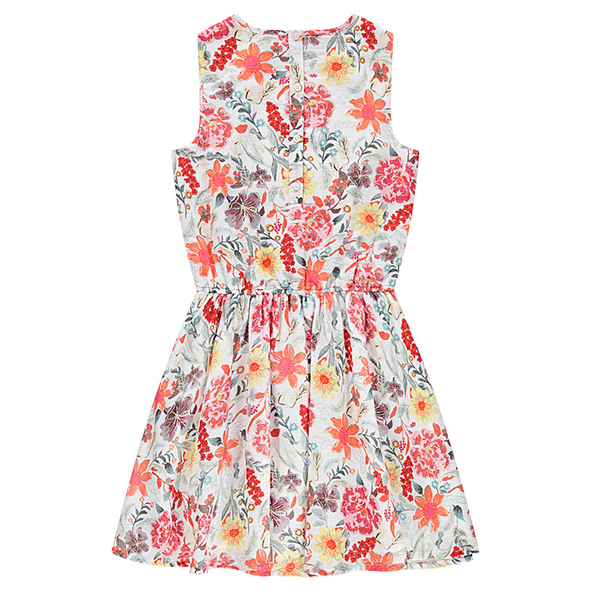 Junior - Robe en maille avec fleurs imprimées all-over  