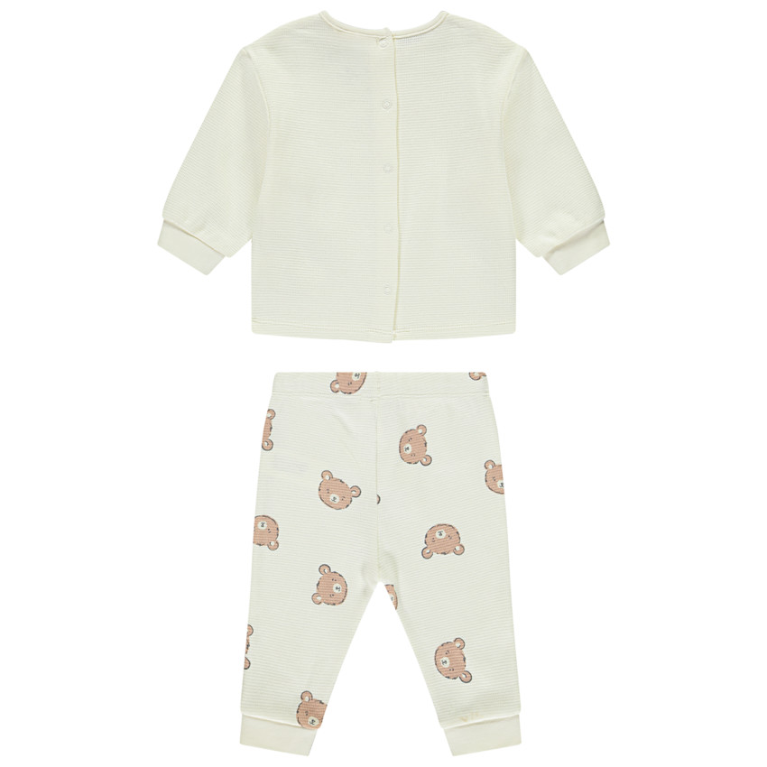 Ensemble jogging ourson en nid d'abeille pour bébé 