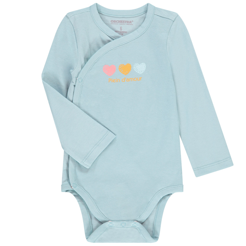 Lot de 7 bodies manches longues en jersey fantaisie  