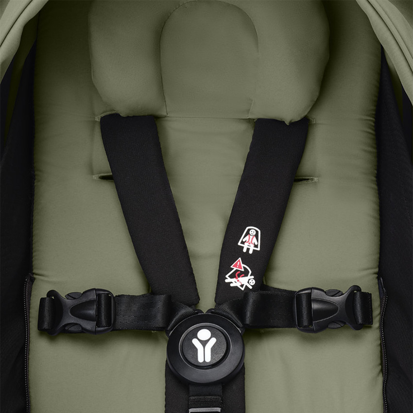 Poussette Stokke® YOYO³ de la naissance à 3 ans - cadre noir/olive 