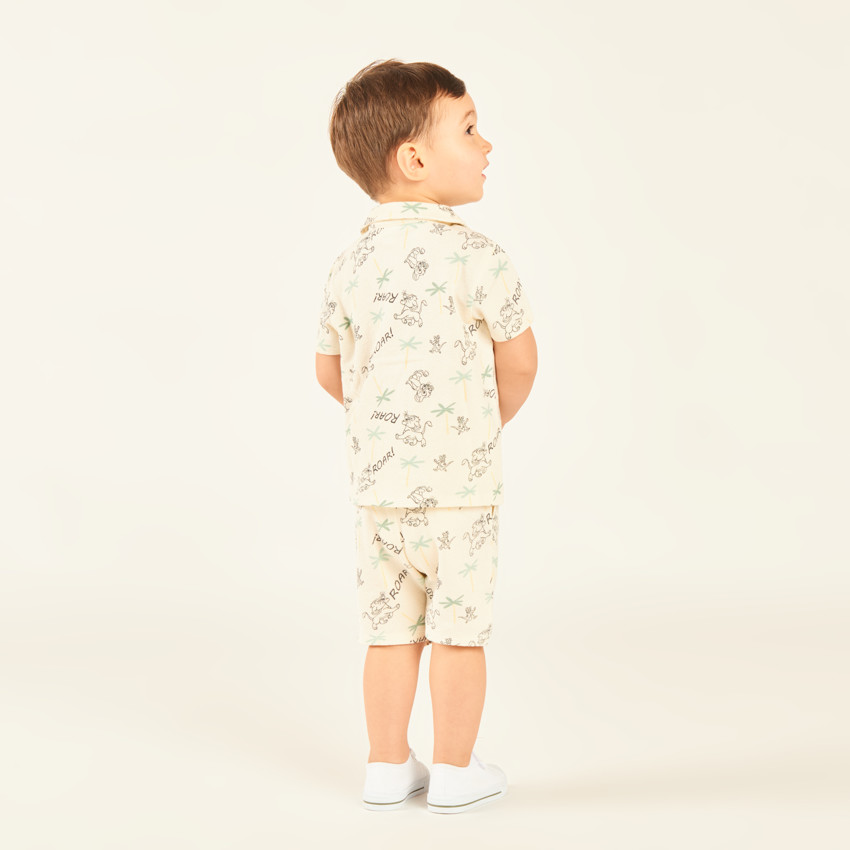 Ensemble 2 pièces chemise + bermuda imprimé Le Roi Lion Disney pour bébé garçon 