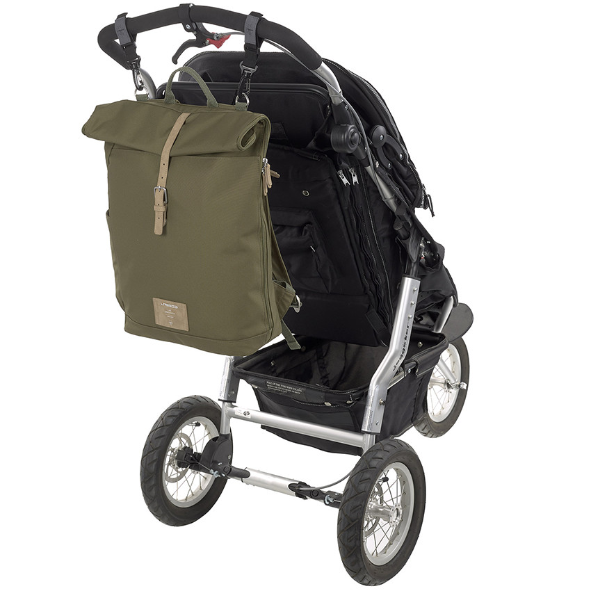 Sac à dos à langer Rolltop Green Label - Olive  