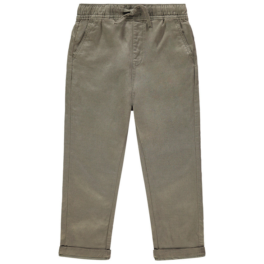 Pantalon jogger en toile uni 