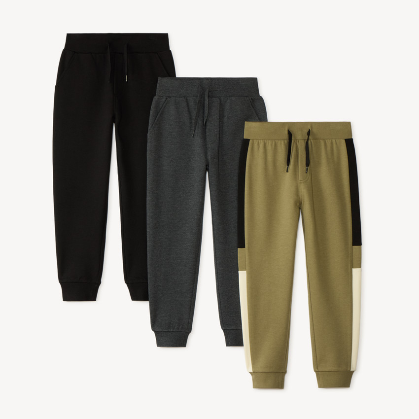 Lot de 3 pantalons de jogging garçon en molleton
