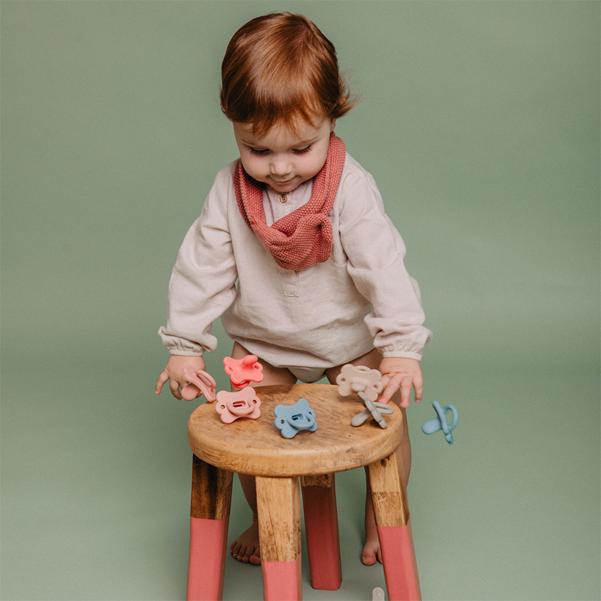 Sucette silicone Colour Essence SX Pro 6-18M Smoothie Butterfly rose 